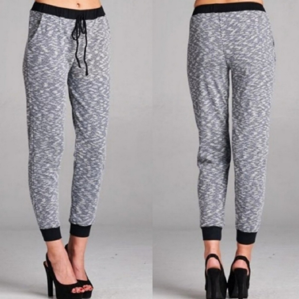 DNA Couture Gray Hacci Jogger Pants